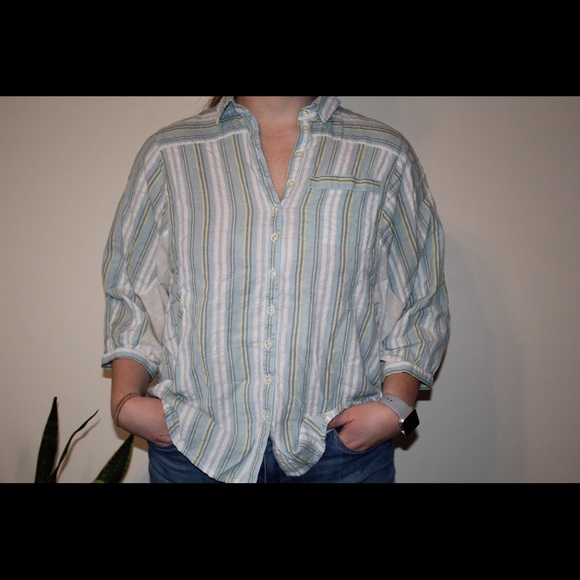 Free People Tops - FREE PEOPLE flowy striped shirt